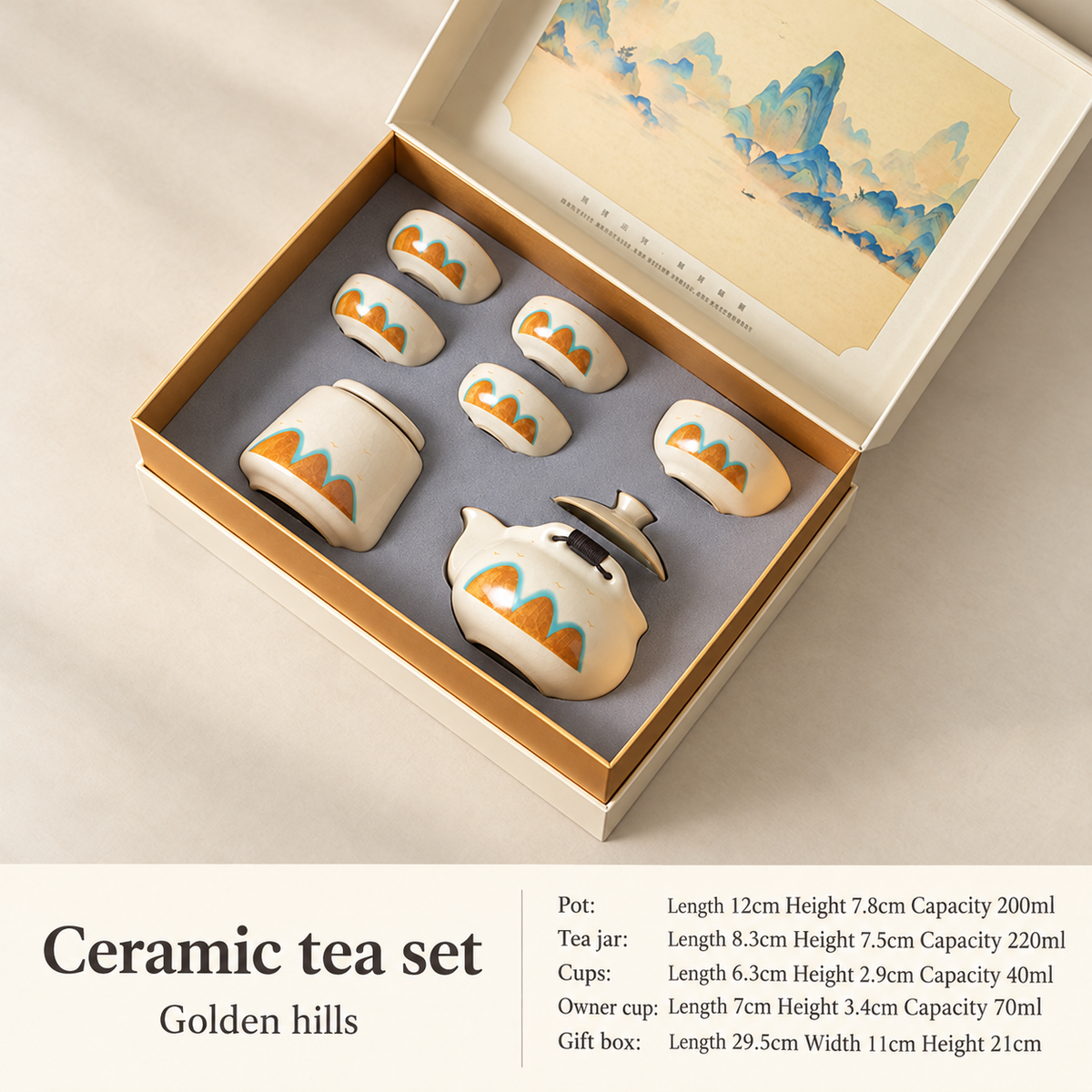 Ceramic Gongfu Tea Set with Landscape Gift Box — image 19
