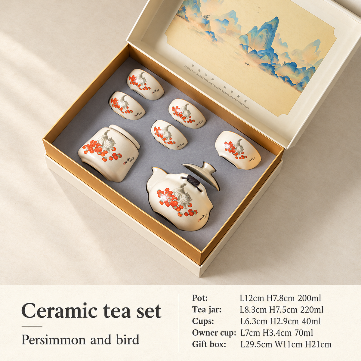Ceramic Gongfu Tea Set with Landscape Gift Box — image 20