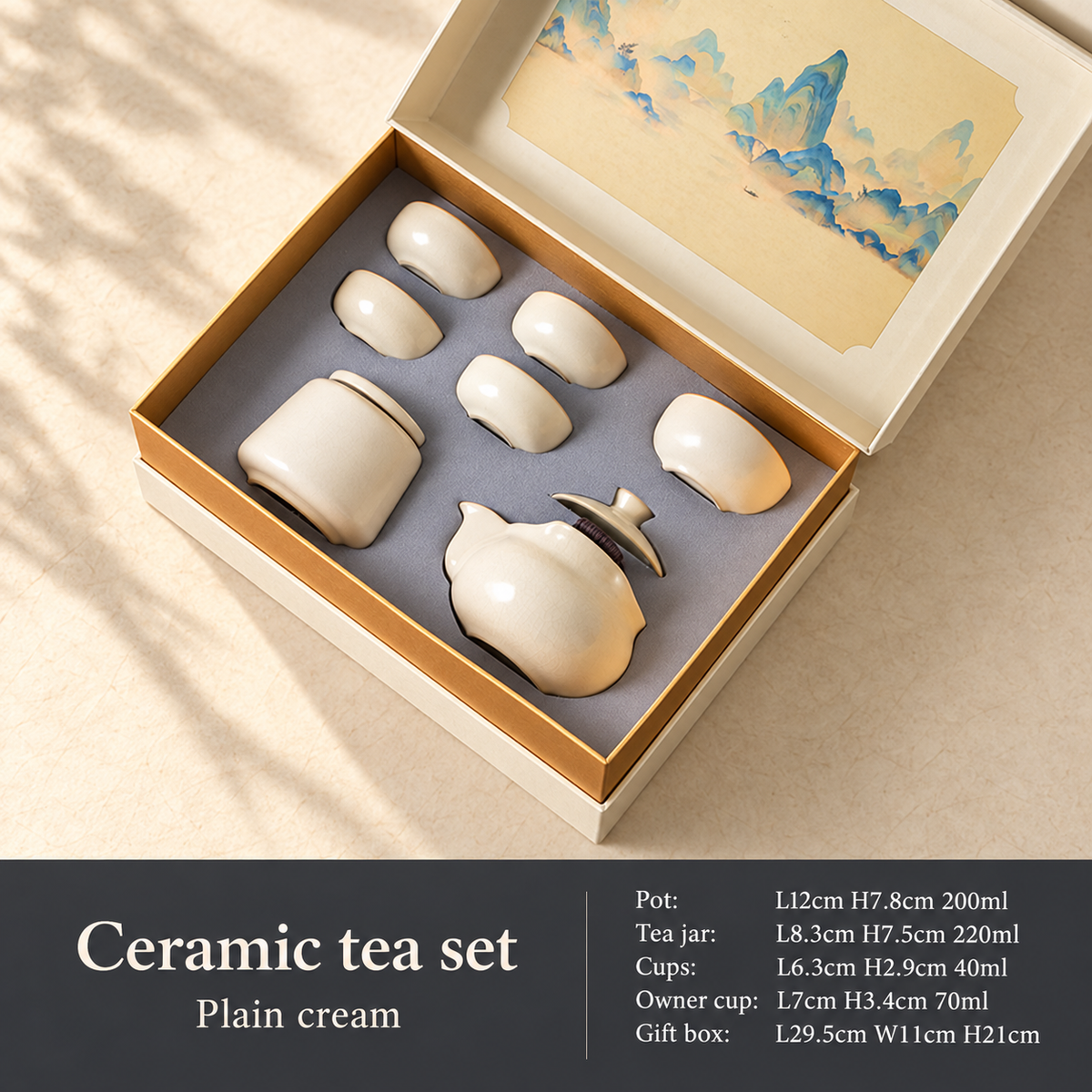 Ceramic Gongfu Tea Set with Landscape Gift Box — image 21