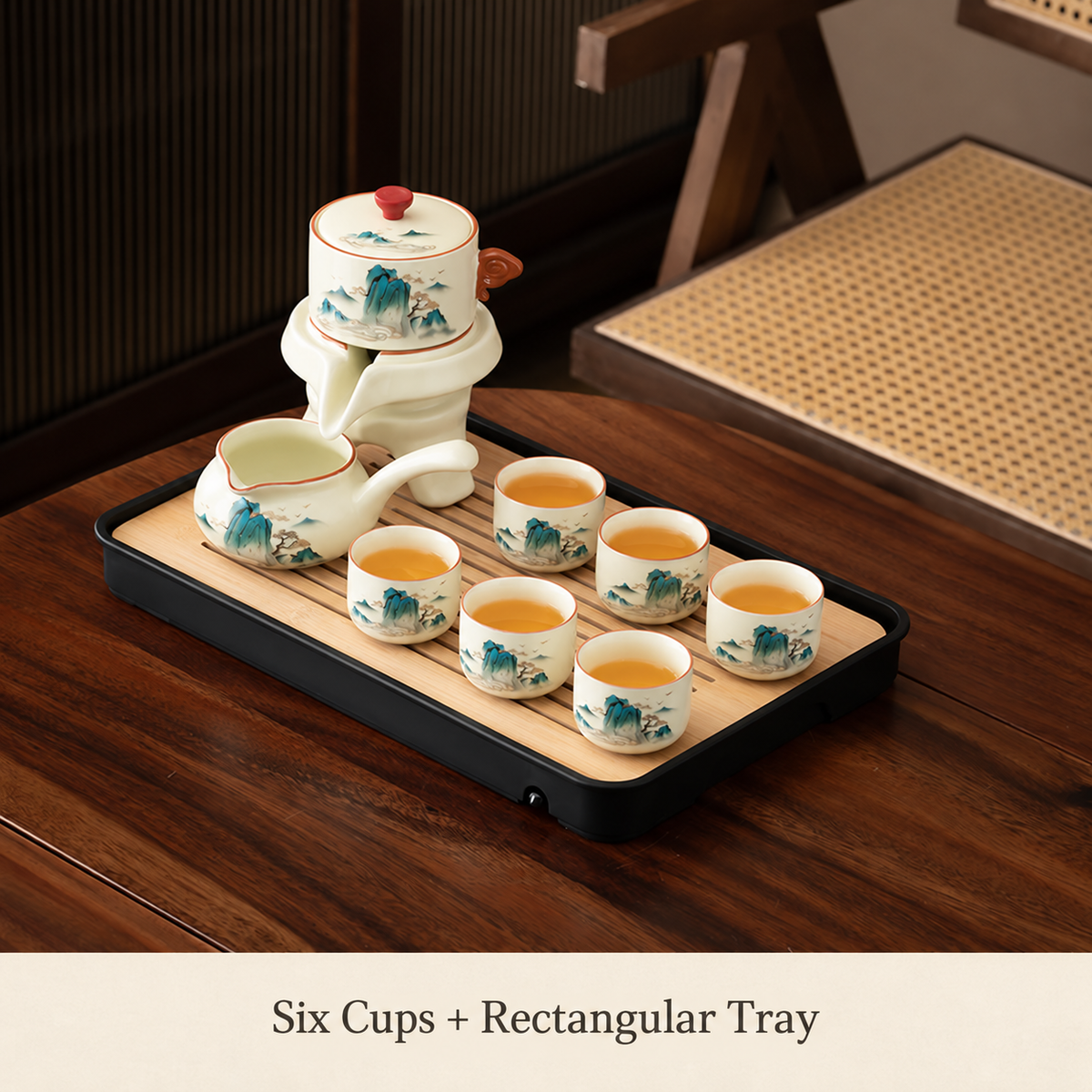 Landscape Ceramic Rotating Brewer Tea Sets — image 17
