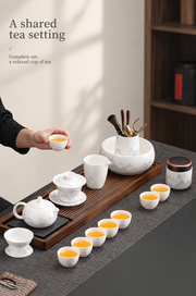 A shared tea setting