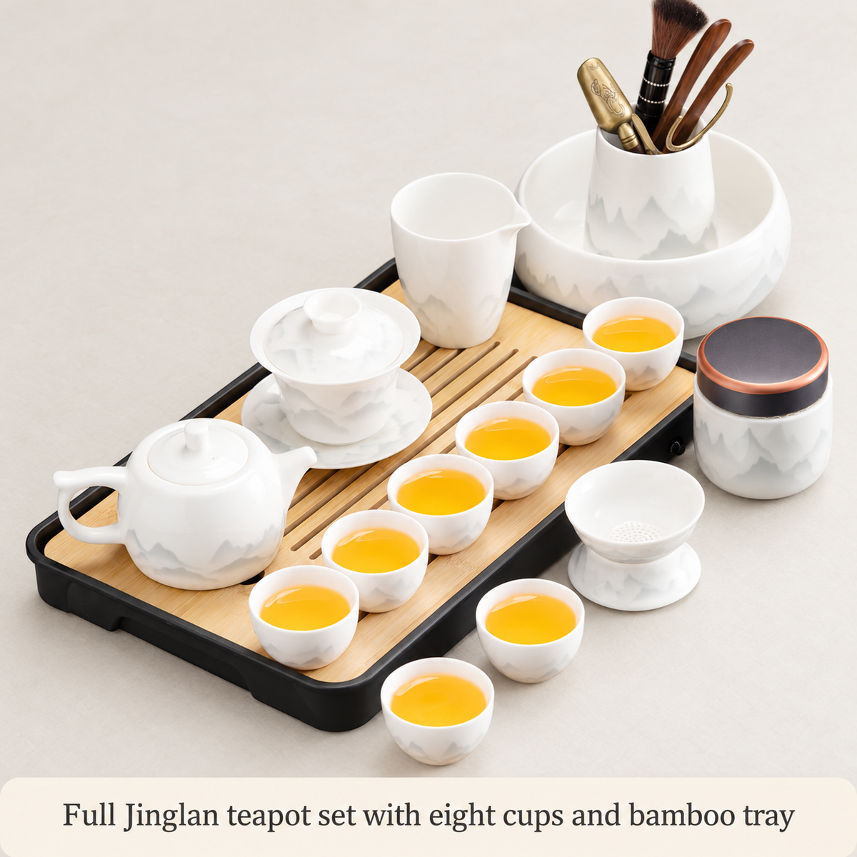 Ink-Landscape Porcelain Gongfu Tea Set — image 21