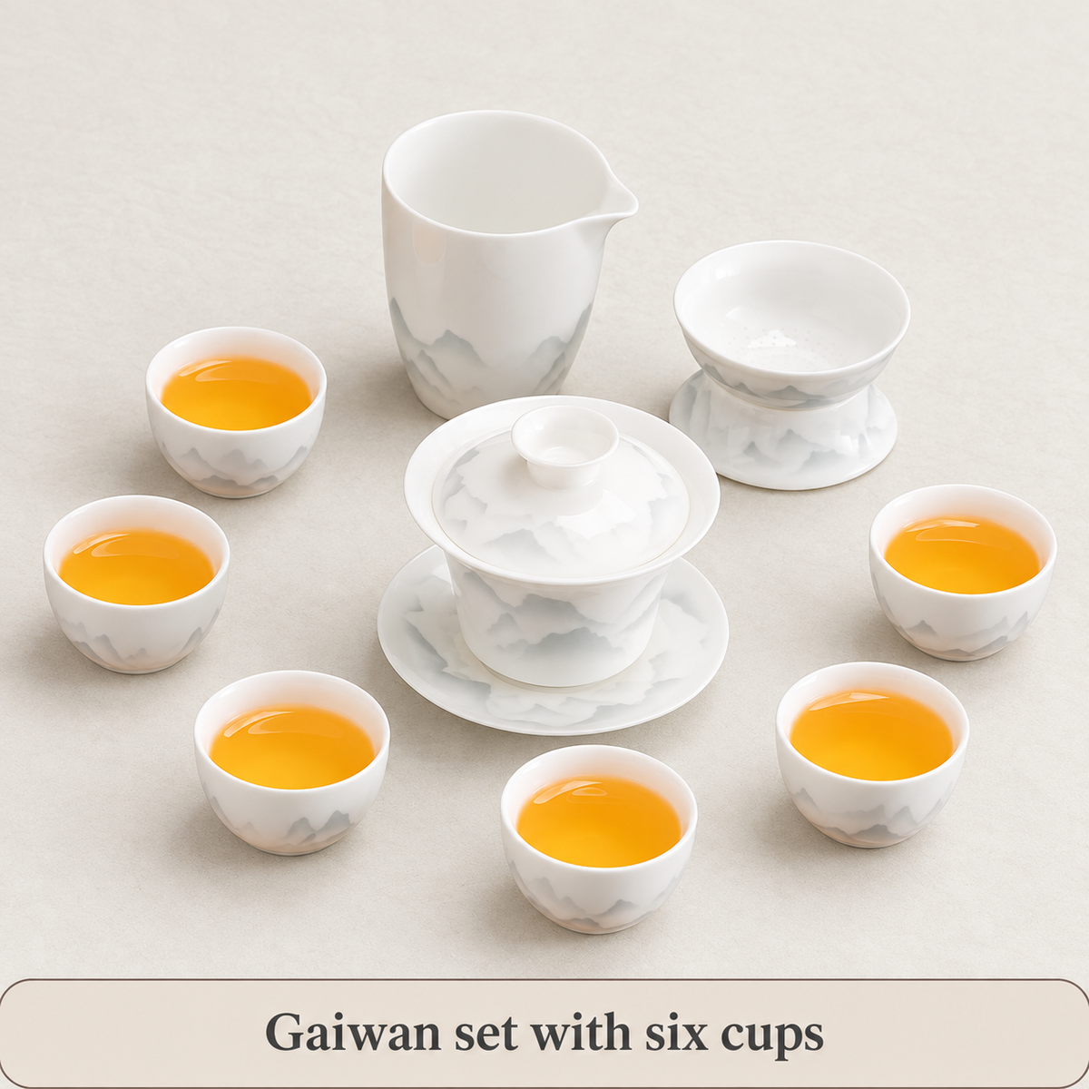 Gaiwan — 6 cups, pitcher and filter