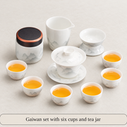 Gaiwan — 6 cups, pitcher, filter and jar