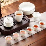Gold-Rim White Porcelain Tea Sets — image 2