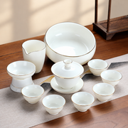 Large Gaiwan - Six Flared Cups, Pitcher, Filter and Bowl