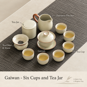 Gaiwan - Six Cups and Tea Jar
