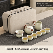 Teapot - Six Cups and Cream Carry Bag
