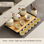 Teapot + Gaiwan - Eight Cups, Tools and Bamboo-Top Tray