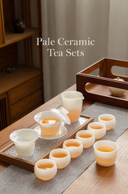 Pale ceramic tea sets