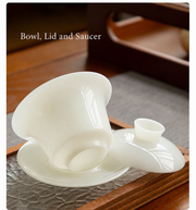 Bowl, lid and saucer
