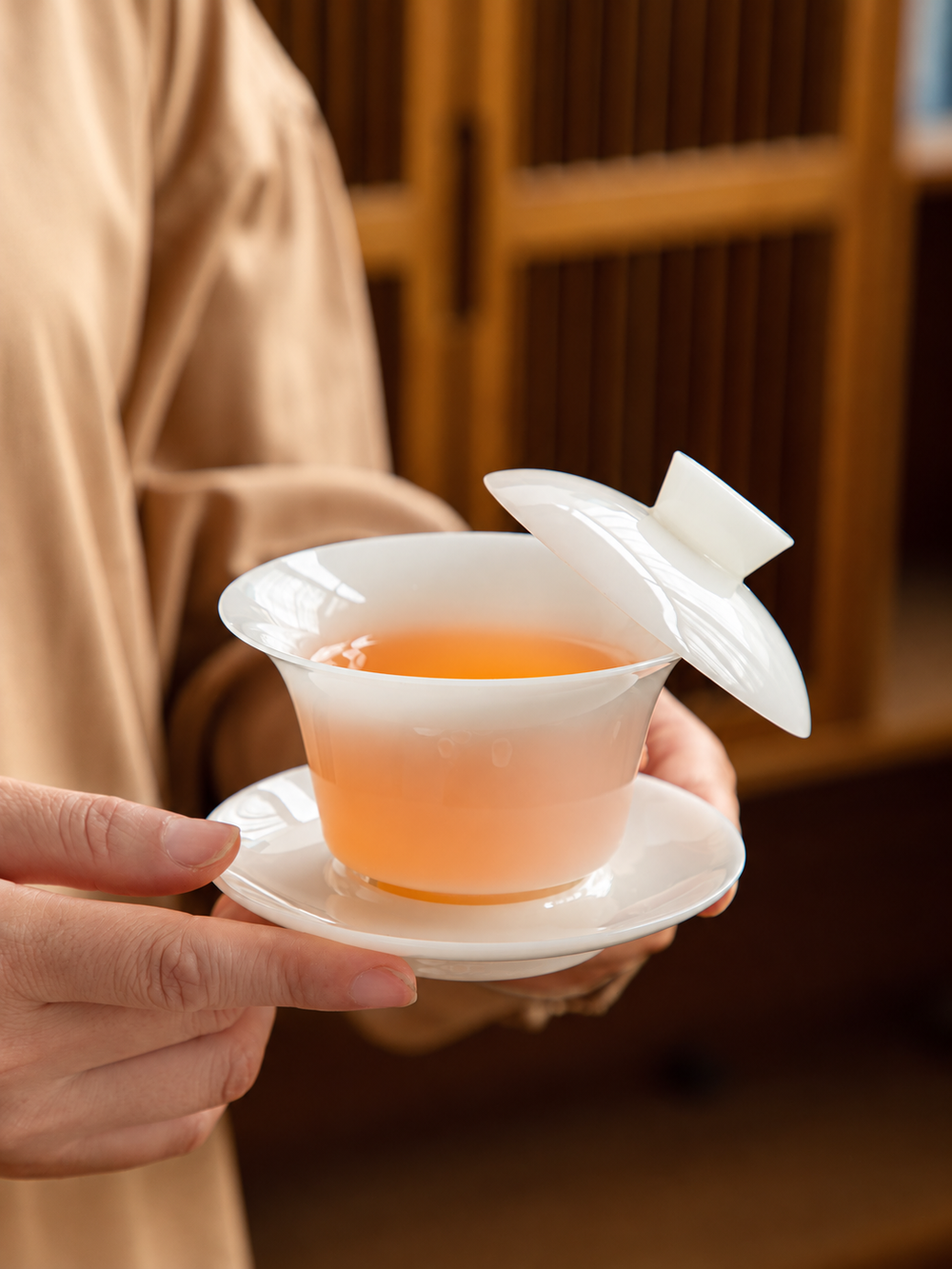 Pale Ceramic Gongfu Gaiwan Tea Sets — image 2