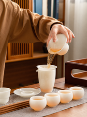 Pale Ceramic Gongfu Gaiwan Tea Sets — image 4