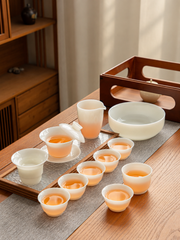 Pale Ceramic Gongfu Gaiwan Tea Sets — image 5