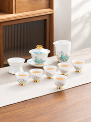 Gold-Accent Porcelain Gongfu Tea Sets — image 1