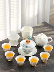 Gold-Accent Porcelain Gongfu Tea Sets — image 5