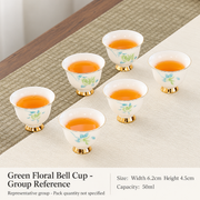 Green Floral Bell Cup - Group Reference