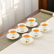 Green Floral Bell Cup and Scalloped Saucer - Group Reference