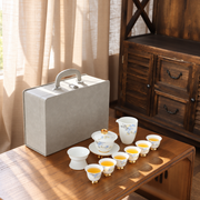 Cloud Gaiwan - Six Bell Cups - Grey Case