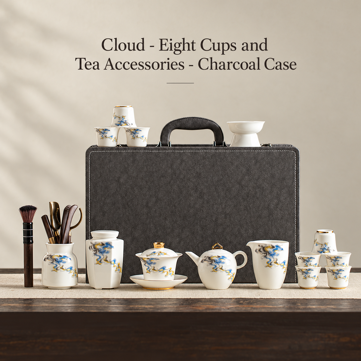 Cloud - Eight Cups and Tea Accessories - Charcoal Case