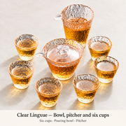 Clear Lingxue — Bowl, pitcher and six cups