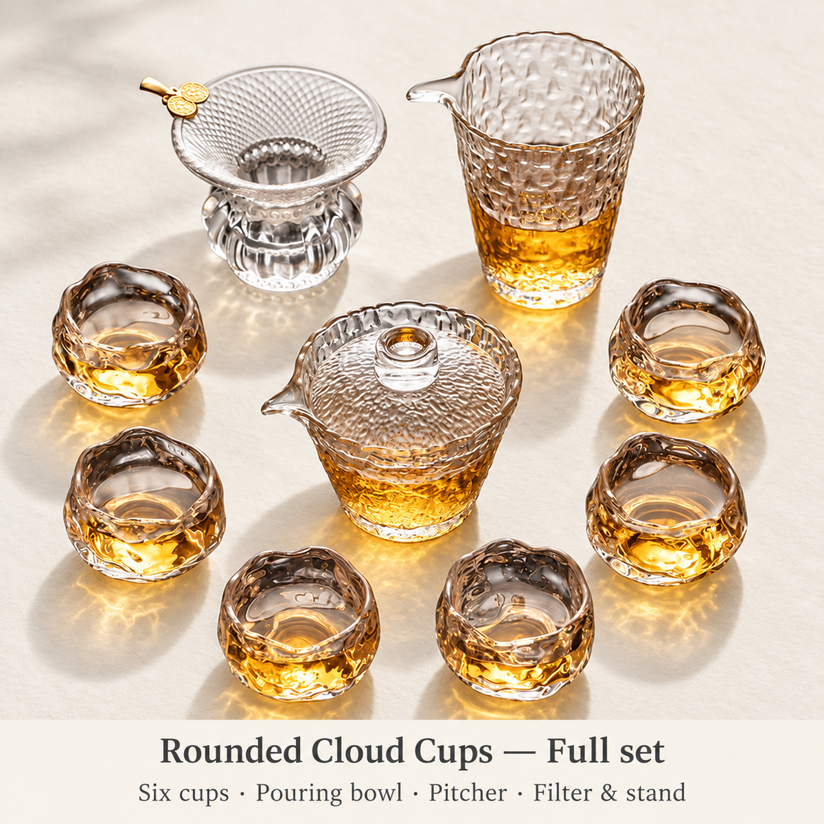 Rounded Cloud Cups — Full set