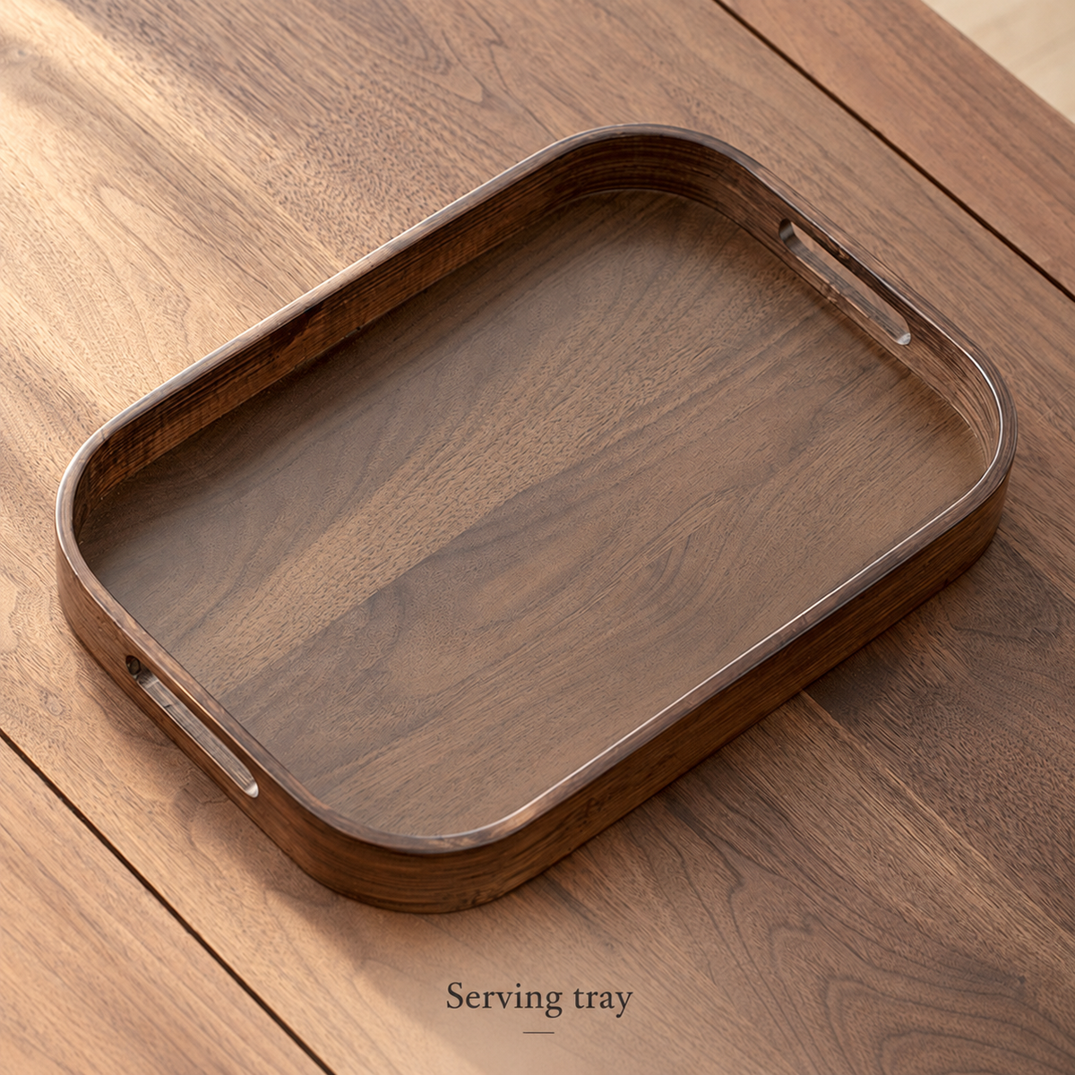 Walnut-Tone Serving Trays — image 9