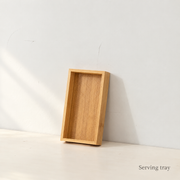 Natural rectangular tray — 25 × 14 cm