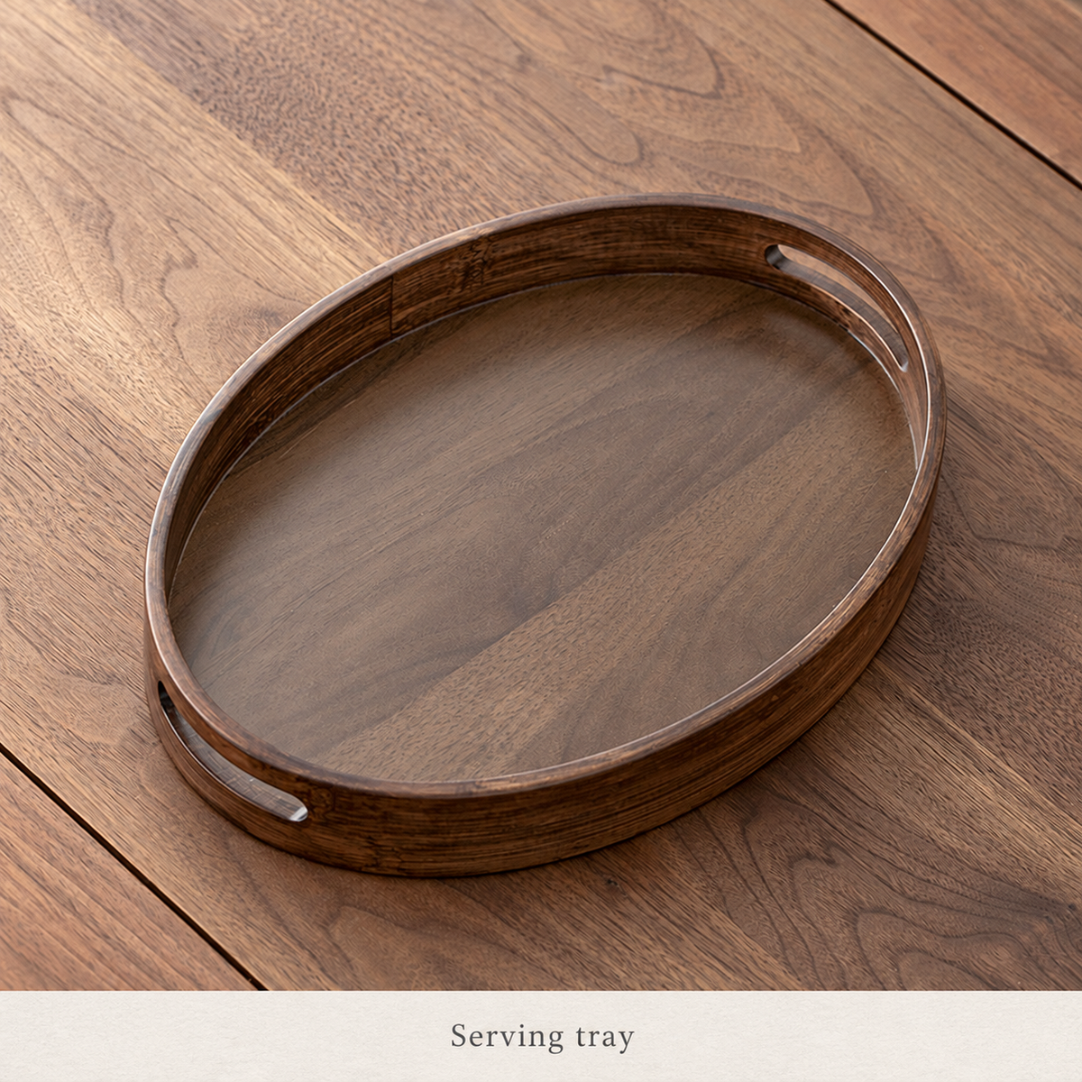 Oval handled tray — Medium