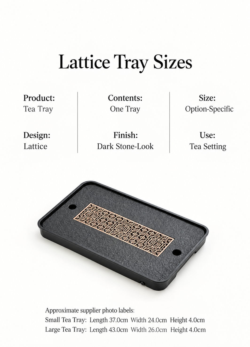 Lattice Tray Sizes
