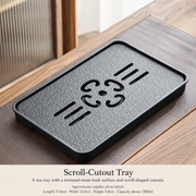 Dark Stone-Look Tea Trays — image 8