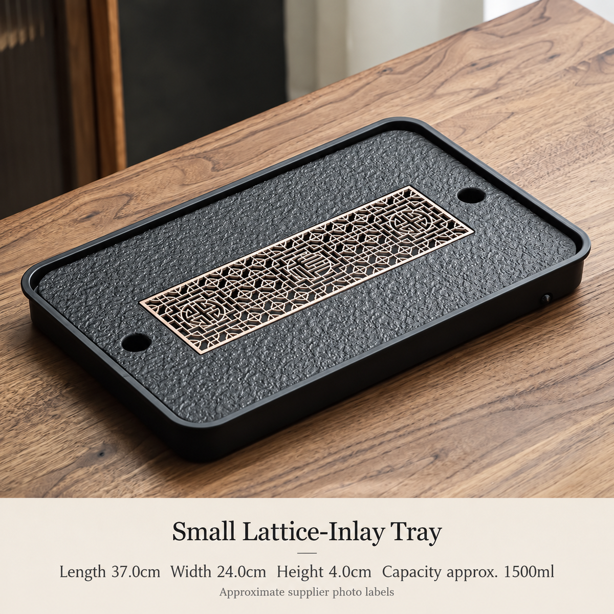 Dark Stone-Look Tea Trays — image 9