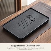 Dark Stone-Look Tea Trays — image 12