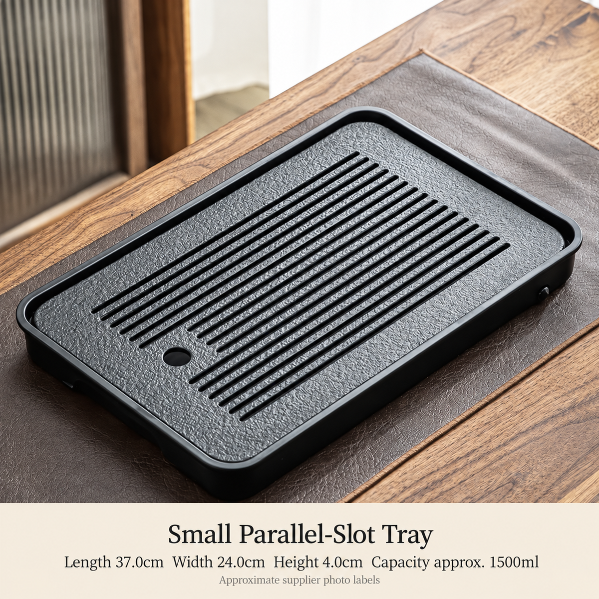 Dark Stone-Look Tea Trays — image 13