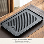Dark Stone-Look Tea Trays — image 14