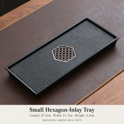 Small Hexagon-Inlay Tray - 28 x 12 cm