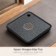 Square Hexagon-Inlay Tray - 20 x 20 cm