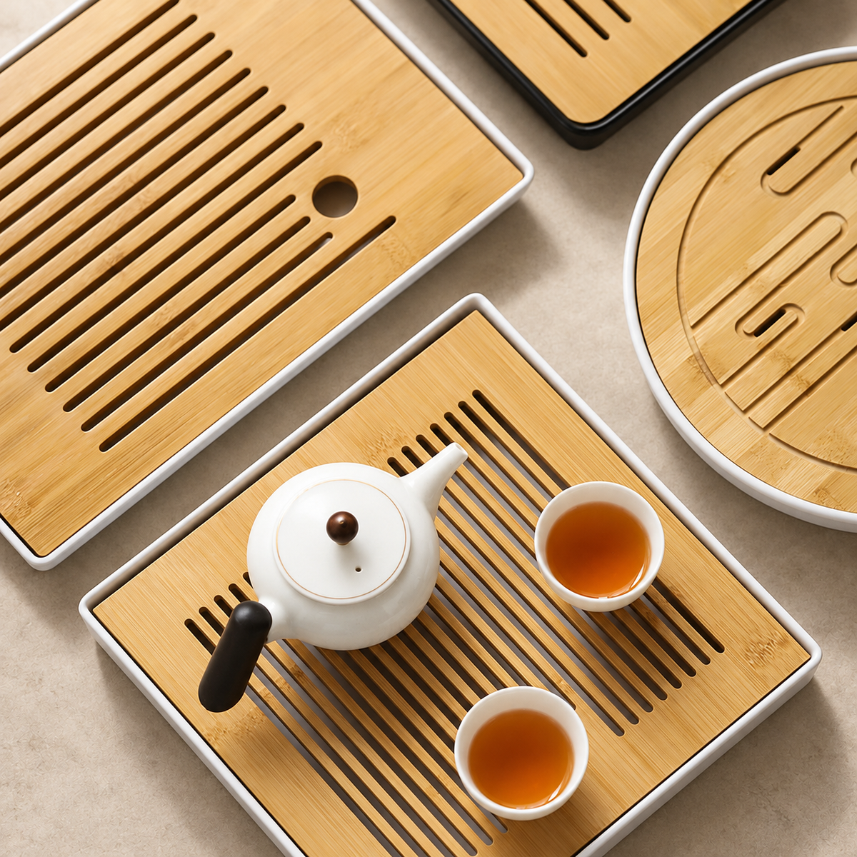 Bamboo-Top Gongfu Tea Trays — image 5