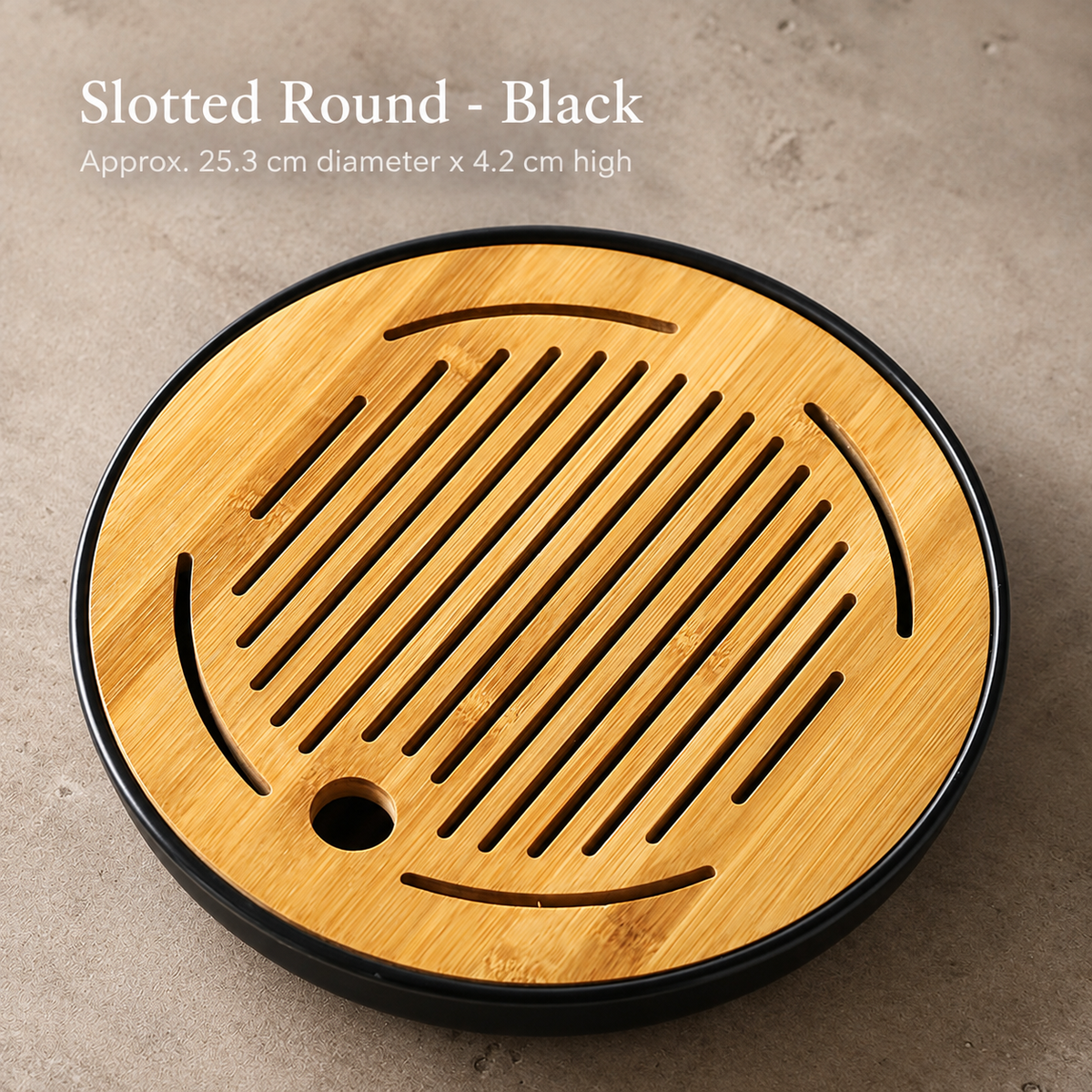 Slotted Round - Black