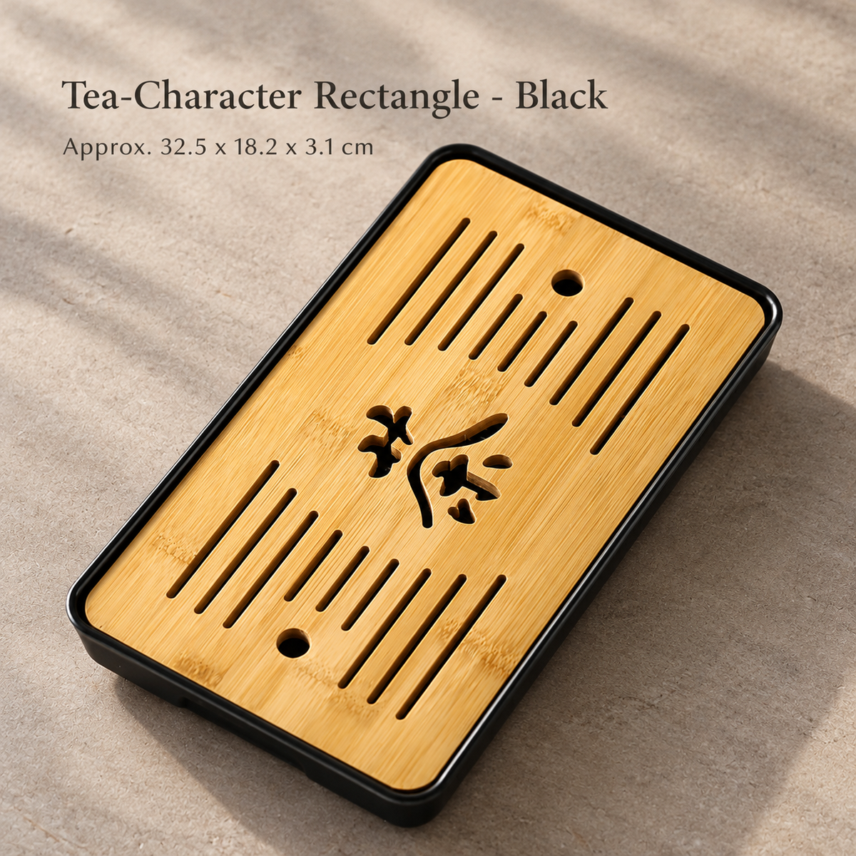 Tea-Character Rectangle - Black