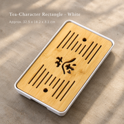Tea-Character Rectangle - White