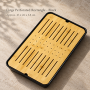 Large Perforated Rectangle - Black