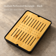 Medium Perforated Rectangle - Black