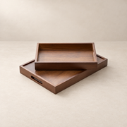 Rectangular Bamboo and Wood-Finish Serving Trays — image 5