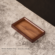 Brown Shallow Tray - 22 x 13 x 2.5 cm