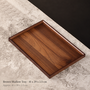 Brown Shallow Tray - 41 x 29 x 2.5 cm