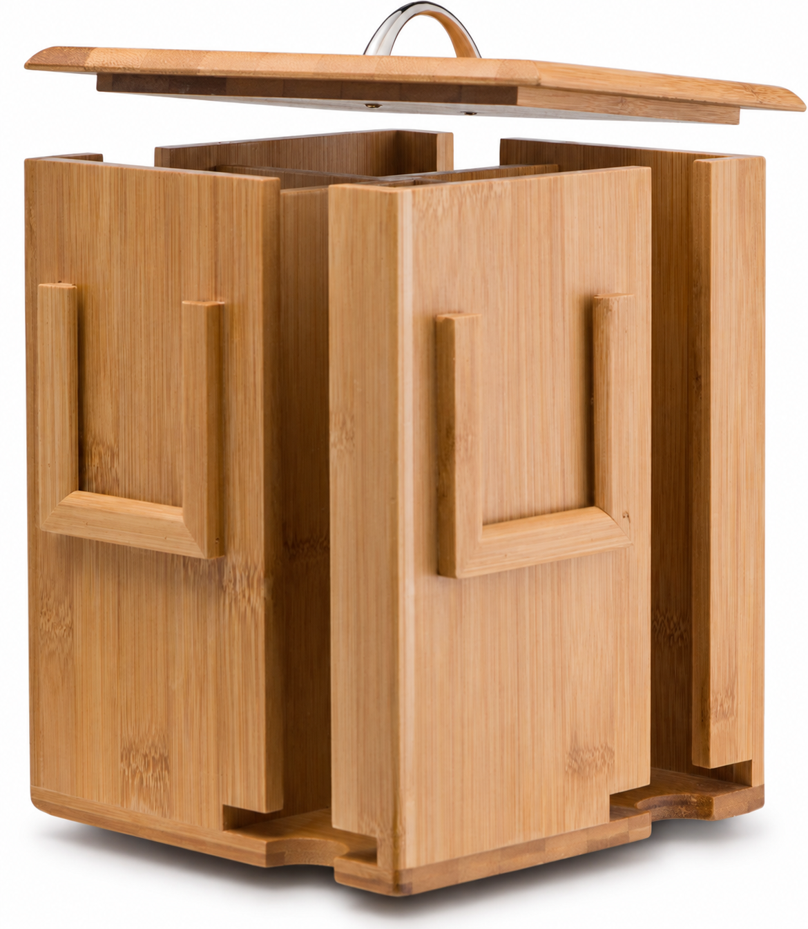 Four-Compartment Bamboo Tea Sachet Organizer — image 2
