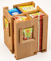 Four-Compartment Bamboo Tea Sachet Organizer — image 4