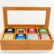 Eight-Compartment Bamboo Tea Bag Organizer — image 3