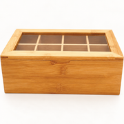 Eight-Compartment Bamboo Tea Bag Organizer — image 4